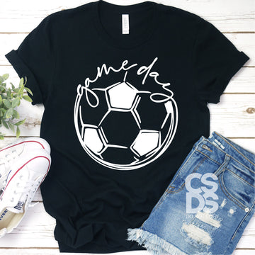 Game Day Soccer - White letters